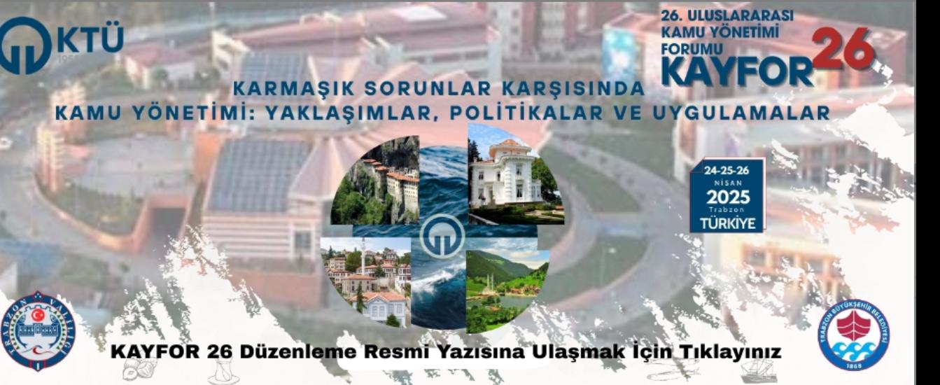 KAYFOR 26 Düzenleme Resmi Yazı