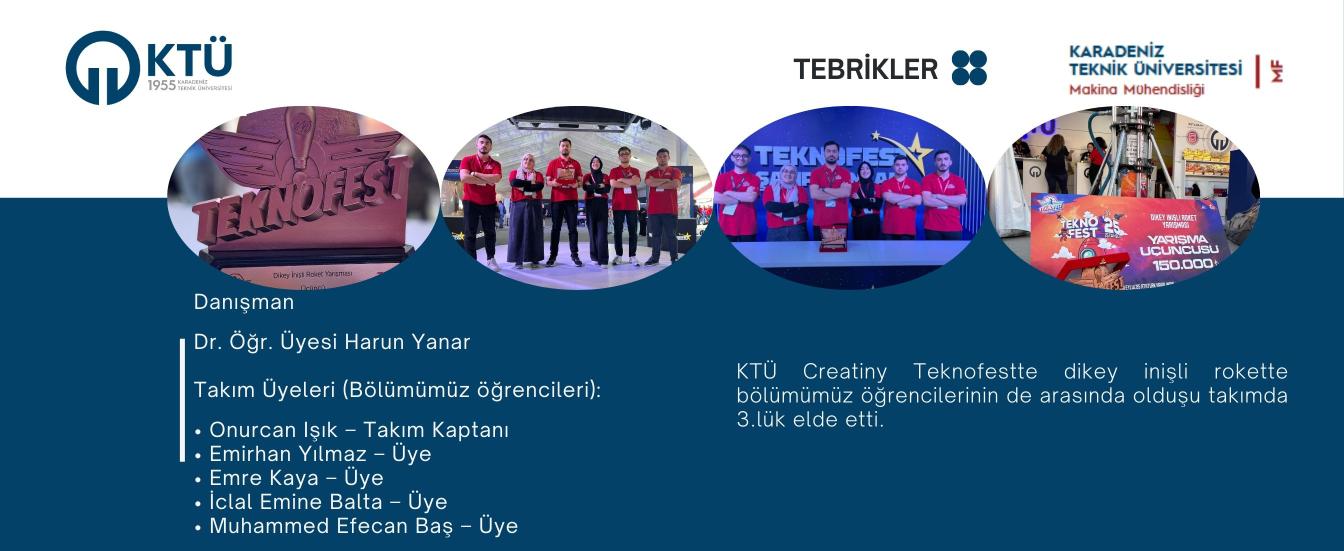 TEKNOFEST Dikey İnişli Roket Yarışması Üçüncülüğü