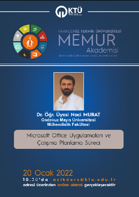 Microsoft Office Uygulamaları ve Çalışma Planlama Süreci