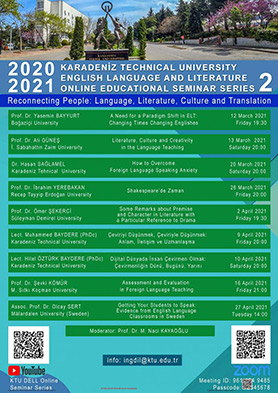 Batı Dilleri ve Edebiyatı Bölümü Çevrim İçi Seminerleri