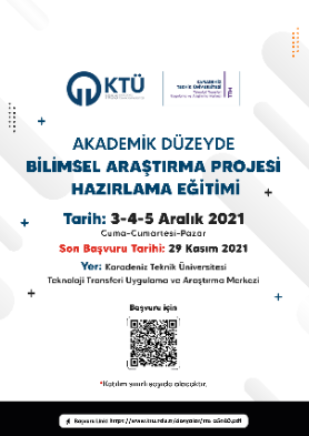 Akademik Düzeyde Bilimsel Araştırma Projesi Hazırlama Eğitimi