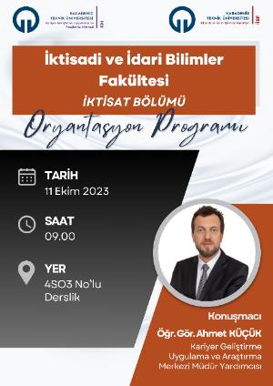 İİBF İktisat Bölümü Oryantasyon Programı