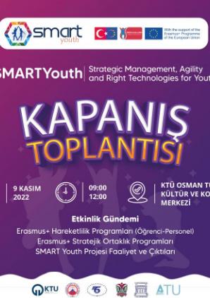 KTÜ TTM'nin Yürütmüş Olduğu SMART Youth Projesi Kapanış Toplantısı'na Davetlisiniz