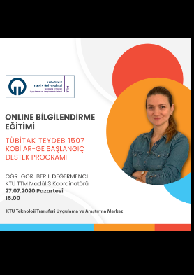 TÜBİTAK TEYDEB 1507 KOBİ Ar-Ge Başlangıç Destek Programı Bilgilendirme Etkinliği
