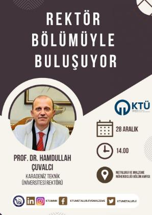Üniversitemiz Rektörü Bölüm Öğrencilerimiz ile Buluşuyor
