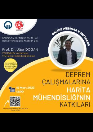 Deprem Çalışmalarına Harita Mühendisliği'nin Katkıları (Çevrimiçi Webinar)