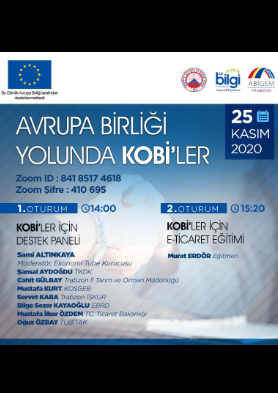 KTÜ TTM'nin en önemli dış paydaşlarından olan Trabzon Ticaret ve Sanayi Odası tarafından AB YOLUNDA KOBİLER ETKİNLİĞİ Düzenlenecektir!