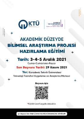 Akademik Düzeyde Bilimsel Araştırma Projesi Hazırlama Eğitimi