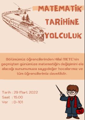 Matematik Tarihine Yolculuk-Hilal Mete (29 Mart 2022-15:00)
