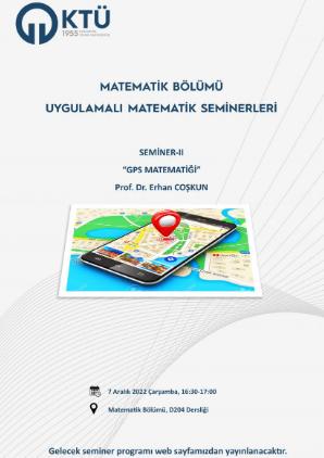 Uygulamalı Matematik Seminerleri: Seminer II: GPS Matematiği