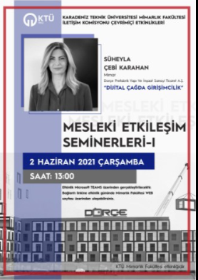 Mesleki Etkileşim Seminerleri-I "Dijital Çağda Girişimcilik" Süheyla ÇEBİ KARAHAN