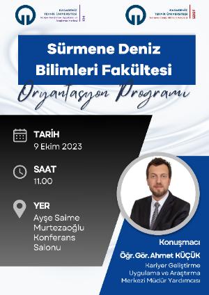 Sürmene Deniz Bilimleri Fakültesi Oryantasyon Programı