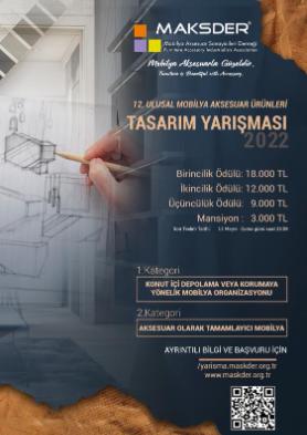 12. Ulusal Mobilya Aksesuarları Tasarım Yarışması Kayıtları Başladı