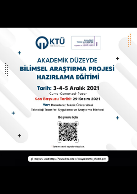 Akademik Düzeyde Bilimsel Araştırma Projesi Hazırlama Eğitimi