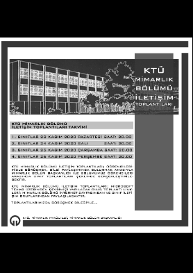 KTÜ Mimarlık Bölüm Başkanlığı İletişim Toplantıları