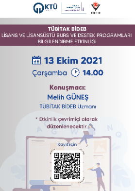 TÜBİTAK BİDEB Lisans ve Lisansüstü Burs ve Destek Programları Bilgilendirme Etkinliği