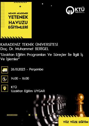 Uzaktan Eğitim Programları ve Süreçler İle İlgili İş ve İşlemler Eğitimi