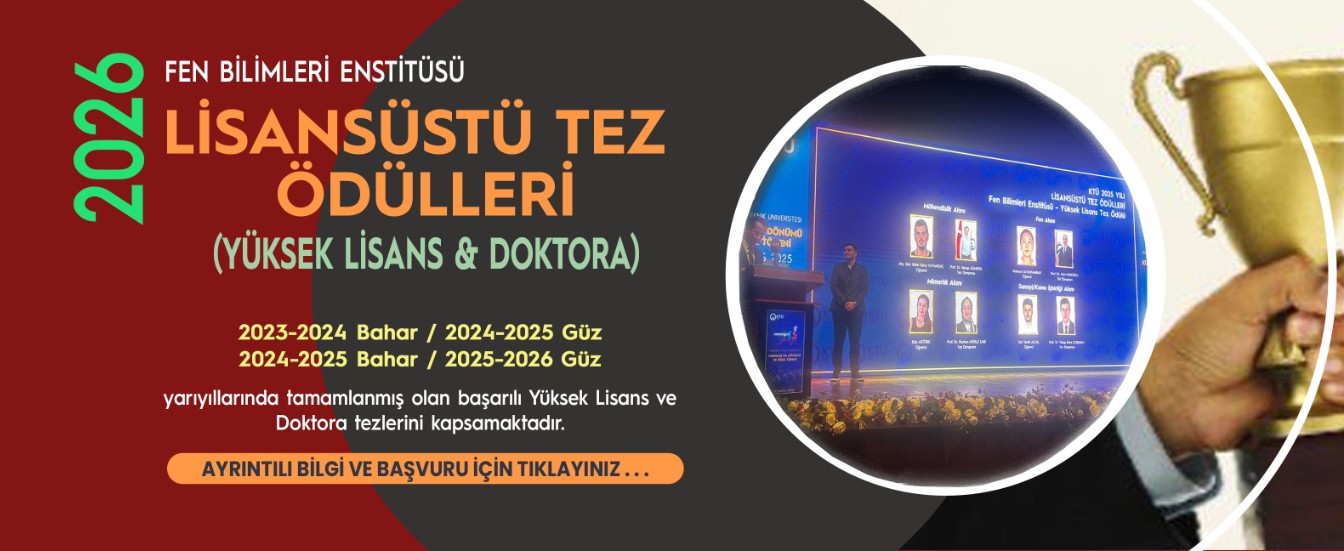FBE Lisansüstü Tez Ödülleri Başvuruları