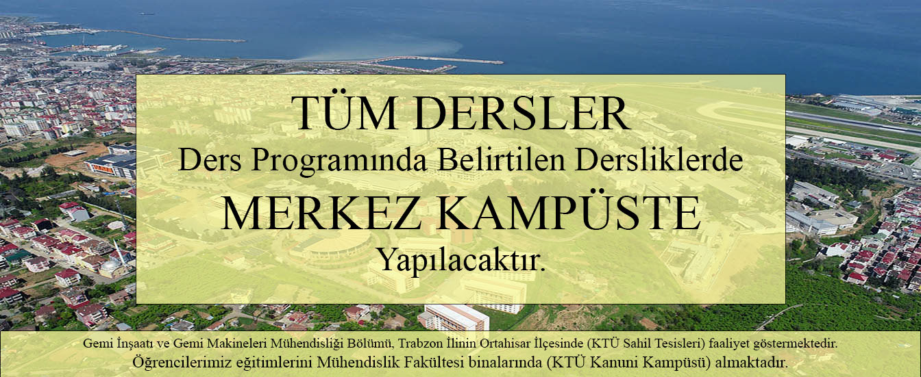 Merkez Kampüs Ders Duyurusu
