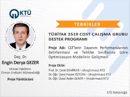 Akademisyenimize TÜBİTAK 2519 Proje Desteği
