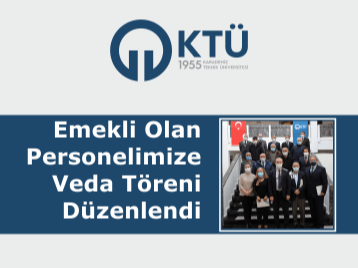 Emekli Olan Personelimize Veda Töreni Düzenlendi