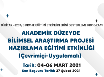Akademik Düzeyde Bilimsel Araştırma Projesi Hazırlama Eğitimi Etkinliği Düzenlenecektir