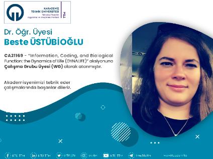 Dr.Öğr.Üyesi Beste ÜSTÜBİOĞLU COST Programına Çalışma Grubu Üyesi (WG) Olarak Atandı