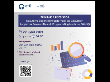 TÜBİTAK ARDEB 3005-Sosyal Ve Beşeri Bilimlerde Yenilikçi Çözümler Araştırma Projeleri Destek Programı Çevrimiçi Bilgilendirme Etkinliği Düzenleniyor!