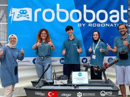 13. RoboBoat 2023 Elektrikli Otonom Su Üstü Araç Yarışması'nda Dünya İkinciliği