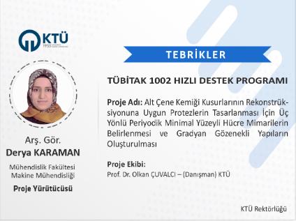 Akademisyenimize TÜBİTAK Proje Desteği