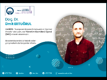 Doç. Dr. Ümit ERTUĞRUL COST Programına Yönetim Komitesi Üyesi (MC) Olarak Atandı!