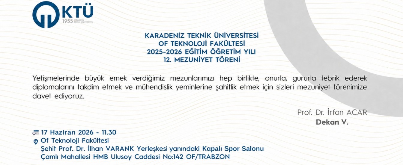 12. Mezuniyet Törenimize Davet