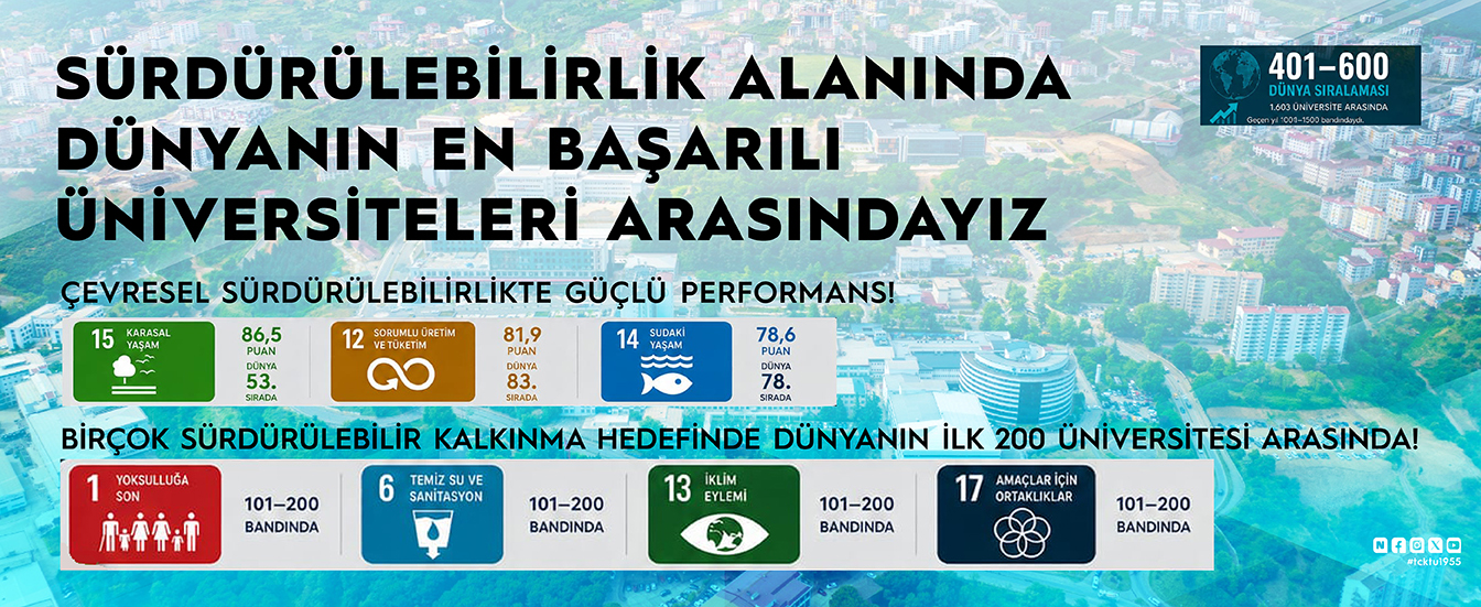 Üniversitemiz, Sürdürülebilir Kalkınma Hedeflerinde, Dünyanın En Başarılı Üniversiteleri Arasında!