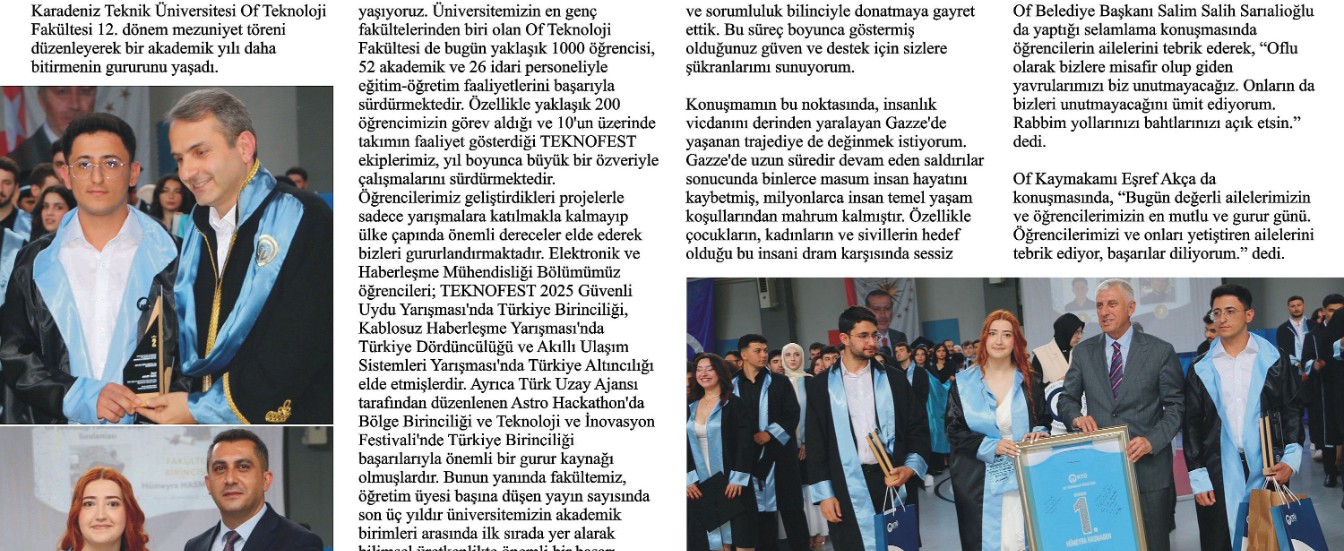 12. Dönem Mezuniyet Töreni Yazılı Basında